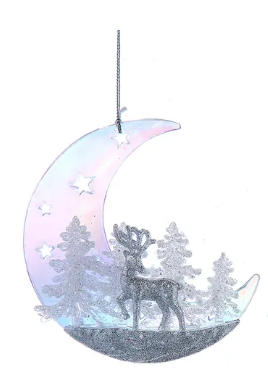 MOON WITH DEER ORNAMENT