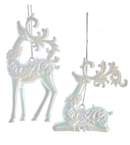 WHITE DEER ORNAMENT