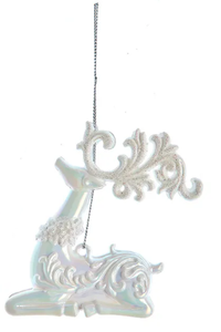 WHITE DEER ORNAMENT