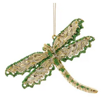 Load image into Gallery viewer, GOLD BUTTERFLY OR DRAGONFLY ORNAMENT
