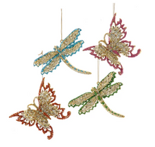 Load image into Gallery viewer, GOLD BUTTERFLY OR DRAGONFLY ORNAMENT
