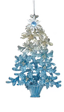 Load image into Gallery viewer, BLUE &amp; PLATINUM TREE ORNAMENT
