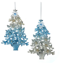 Load image into Gallery viewer, BLUE &amp; PLATINUM TREE ORNAMENT
