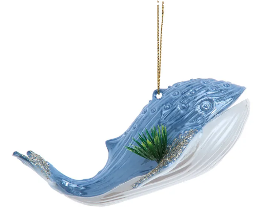 BLUE WHALE ORNAMENT
