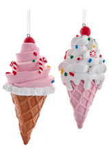 Load image into Gallery viewer, CLAYDOUGH ICE CREAM CONE ORNAMENT
