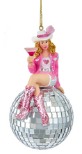 Load image into Gallery viewer, COWGIRL ON MIRROR BALL OR MARTINI GLASS
