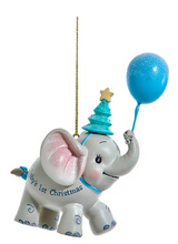 Load image into Gallery viewer, "BABY'S 1ST CHRISTMAS" ELEPHANT WITH BALLOON ORNAMENT
