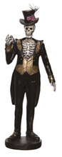 Load image into Gallery viewer, DAY OF THE DEAD FORMAL DRESS SKELETON FIGURE
