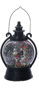 SWIRL GLITTER SKELETON WATER GLOBE