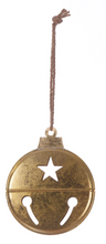 Load image into Gallery viewer, SMALL METAL METALLIC FLAT STAR BELL HANGING
