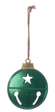 Load image into Gallery viewer, MEDIUM METAL METALLIC FLAT STAR BELL HANGING

