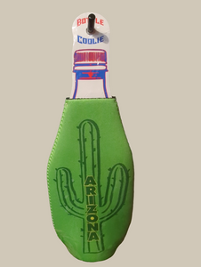 GREEN SAGUARO NEOPRENE ZIP UP BOTTLE COOLER COVER