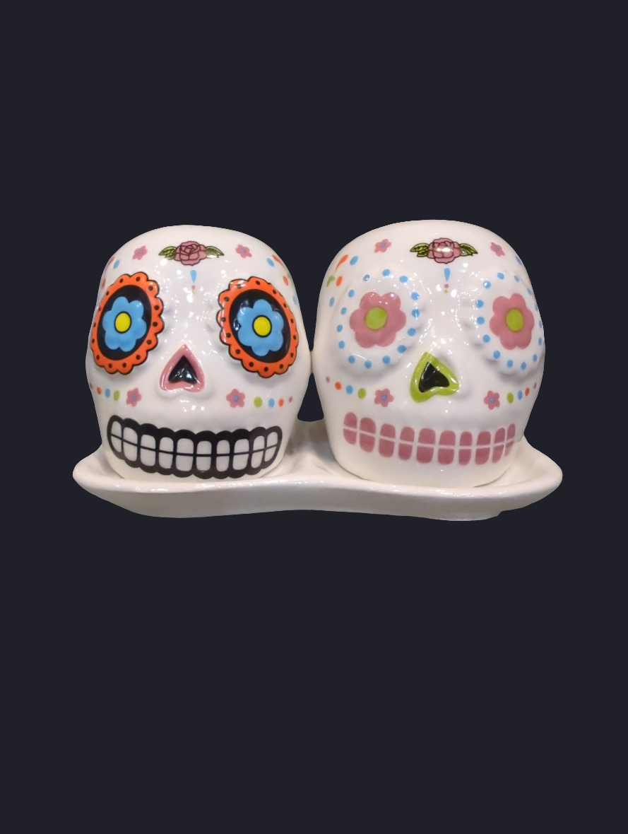 DOLOMITE DAY OF THE DEAD SALT & PEPPER SET