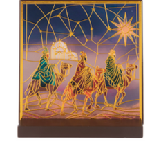 Load image into Gallery viewer, MOSAIC NATIVITY ART BLOCK WITH REMOVABLE BASE
