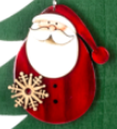 Load image into Gallery viewer, WOODEN SANTA ORNAMENT
