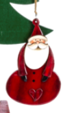 WOODEN SANTA ORNAMENT