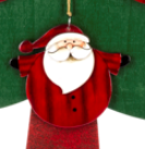 WOODEN SANTA ORNAMENT