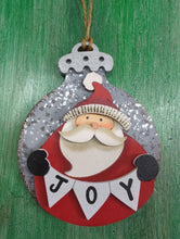 Load image into Gallery viewer, WOODEN SANTA OR SNOWMAN ORNAMENT
