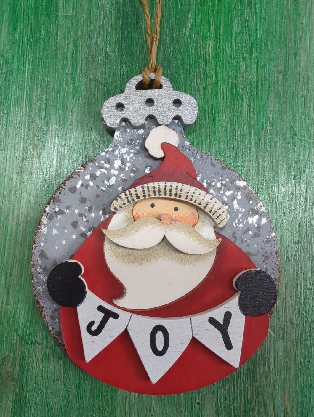 WOODEN SANTA OR SNOWMAN ORNAMENT