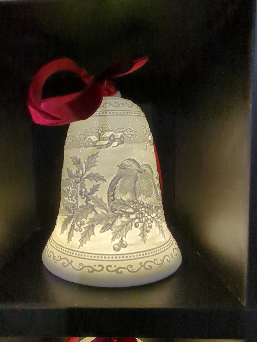 MERRY CHRISTMAS BIRD BELL ORNAMENT