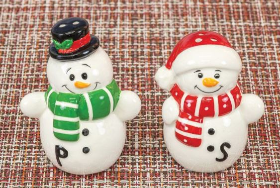 NOEL JOY SNOWMAN SALT & PEPPER SHAKER SET