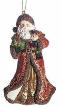 Load image into Gallery viewer, RED &amp; GOLD SANTA-ORNAMENT
