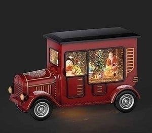 LED SWIRL TRUCK - SANTA BY TREE, SNOMAN DRIVING