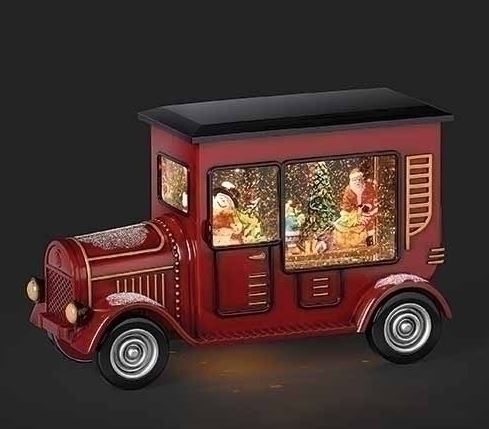 LED SWIRL TRUCK - SANTA BY TREE, SNOMAN DRIVING