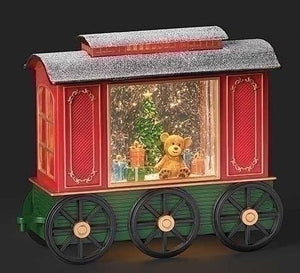 LED SWIRL TRAIN CAR - TREE & TEDDY BEAR