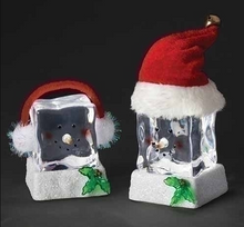 Load image into Gallery viewer, LED SNOWMAN CUBES ORNAMENT
