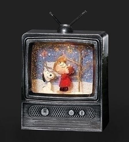 LED MUSICAL SWIRL TV SNOOPY & CHARLIE BROWN