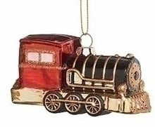 Load image into Gallery viewer, GLASS TRAIN ENGINE ORNAMENT
