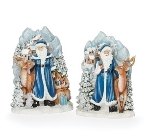 SANTA & DEER SCENE FIGURE