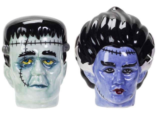 MR. & MRS. FRANKENSTEIN SALT & PEPPER SHAKER SET