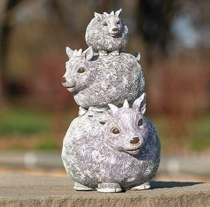 STACKED GOAT STATUE