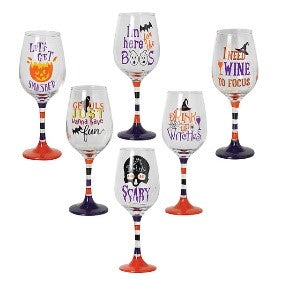 HALLOWEEN WINE GLASS - LET'S GET SMASHED