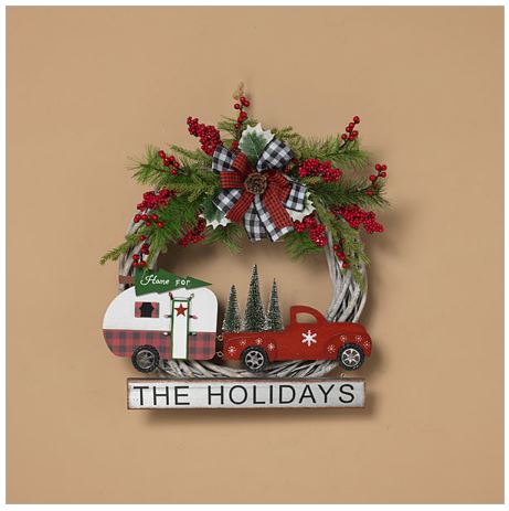 HOLIDAY WREATH - TRUCK & CAMPER