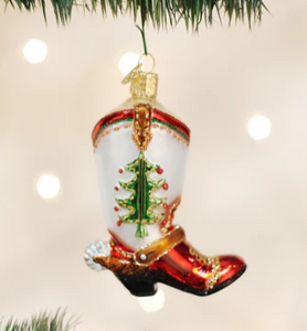 CHRISTMAS COWBOY BOOT