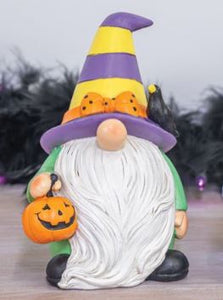 ALL HALLOWS EVE GNOME TABLETOP - HOLDING PUMPKIN