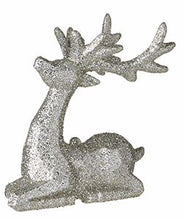 Load image into Gallery viewer, SILVER GLITTER DEER ORNAMENT
