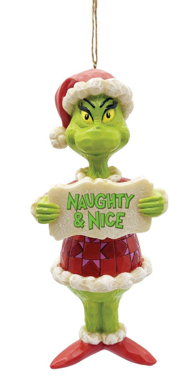 GRINCH - NAUGHTY AND NICE ORNAMENT