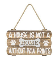 Load image into Gallery viewer, DOGS PAW WELCOME SIGN
