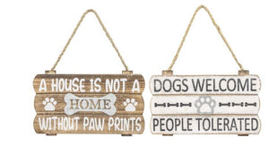 DOGS PAW WELCOME SIGN