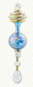 SMALL ORNAMENT WITH CRYSTAL 4 GOLD RINGS O-791C