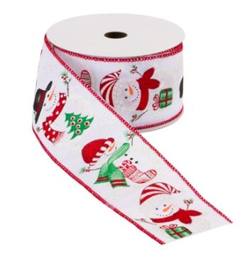 SNOWMAN WIRED RIBBON