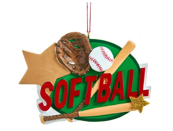 SOFTBALL ORNAMENT