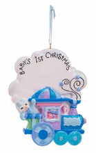 Load image into Gallery viewer, BABY&#39;S 1ST SNOW KID TRAIN ORNAMENT

