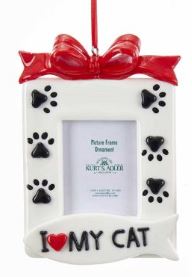 CAT PICTURE FRAME ORNAMENT