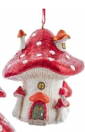 PINECONE MUSHROOM HOUSE ORNAMENT