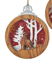 Load image into Gallery viewer, WOOD &amp; FABRIC DEER ORNAMENT
